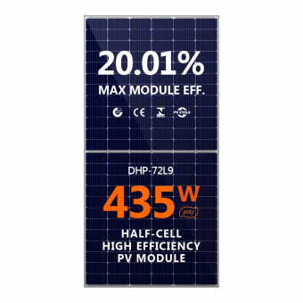  400W 425W 435W painel solar meia célula alta eficiência PV módulo