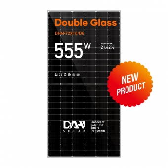 DHM-72X10 / DG-525 ~ 555W Painéis solares de vidro duplo mono de alta eficiência 