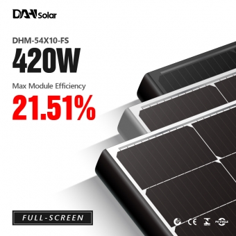 DHM-54X10/FS 390~420W tela cheia mono painéis solares
 