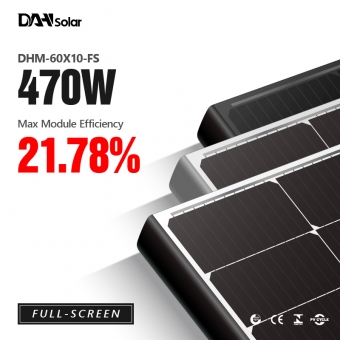 DHM-60X10/FS 450~470W tela cheia mono painéis solares
 