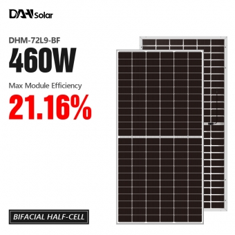 435 ~ 465W Painel Solar Módulo PV Bifacial Meia Célula de Alta Eficiência