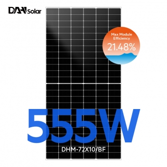 Módulo fotovoltaico de meia célula bifacial de 525 ~ 560 W de alta eficiência
