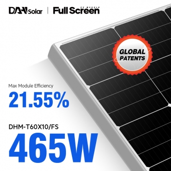 Módulo fotovoltaico de alta eficiência de tela cheia de baixa corrente de três cortes de 450 ~ 470 W
